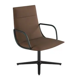 Butaca Noha Lounge executive brazos metálicos Viccarbe