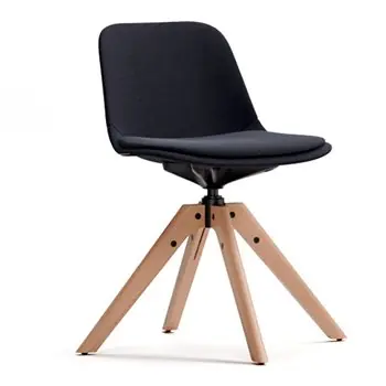 Silla Abril tapizada base piramidal madera esPattio