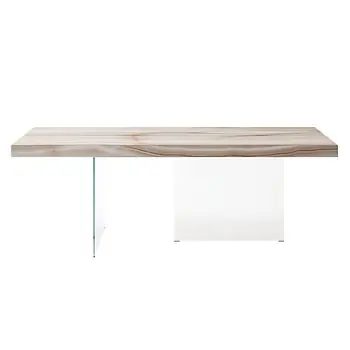 Mesa fija rectangular Air XGlass Lago