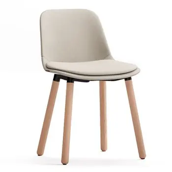 Silla Abril tapizada 4 patas madera esPattio