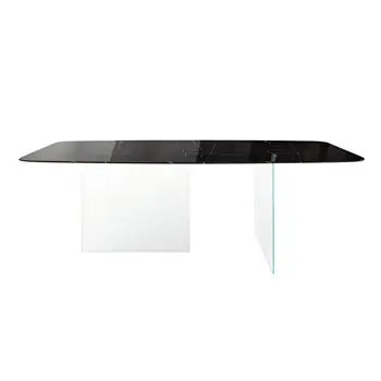 Mesa fija cantos redondeados Air Slim XGlass Lago
