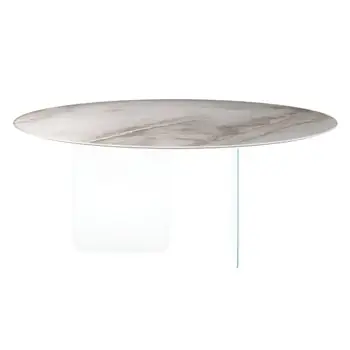 Mesa fija redonda Air Soft XGlass Lago