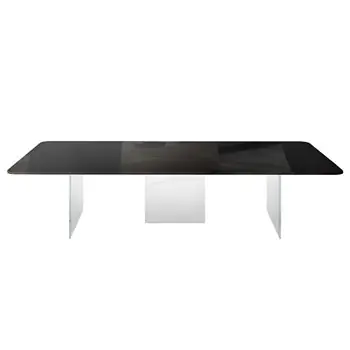 Mesa centro rectangular Air Soft cristal Lago