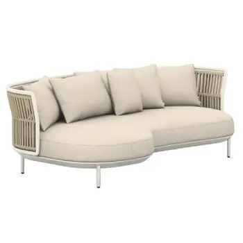 Sofá chaise longue Amba Woven Point
