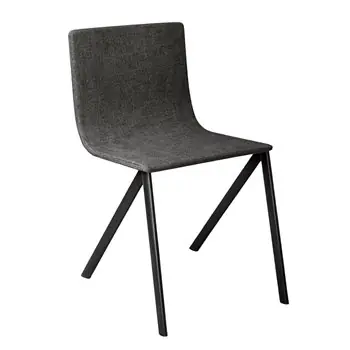 Silla Mezz’aria tapizado liso patas metal Lago