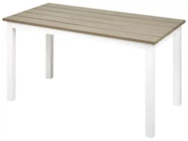Mesa de jardín MESSINA 100 cm 52 cm Blanco - Jardín y balcón