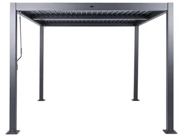 Cenador FORNOLI Metal 296 cm 296 cm Negro - Jardín y balcón