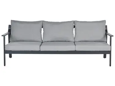 Sofá de jardín 3 plazas KIATO Metal Gris oscuro - Jardín y balcón