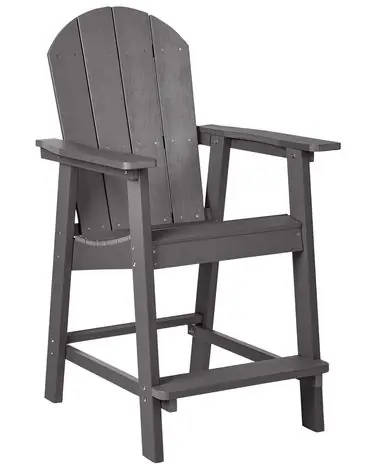 Silla de bar de jardín ADIRONDACK Material sintético Gris oscuro - Jardín y balcón