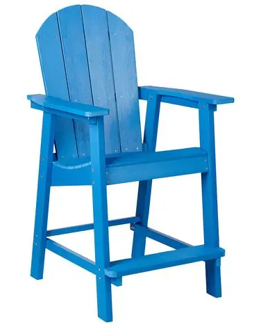 Garden Bar Chair ADIRONDACK Synthetic Material Blue - Garden & Balcony