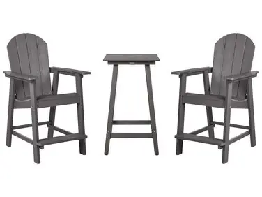 Conjunto de balcón ADIRONDACK Gris oscuro - Jardín y balcón