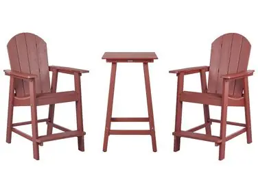 Conjunto de balcón ADIRONDACK Rojo - Jardín y balcón