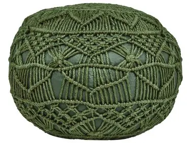 Puf AADHI Material sintético Verde - Accesorios decorativos