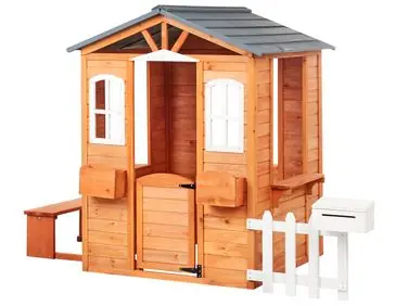 Casita de jardín AMPELIKO Madera de abeto Marrón - Jardín y balcón