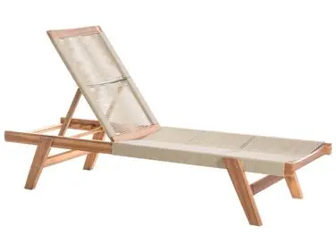 Tumbona PROSSEDI Madera de acacia Beige - Jardín y balcón