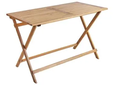 Mesa de jardín PROSSEDI 120 cm 60 cm Madera de acacia Marrón - Jardín y balcón