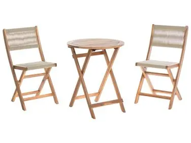 Conjunto de balcón plegable PROSSEDI Madera de acacia Beige - Jardín y balcón