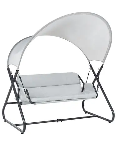 Patio Swing SOLAGNA Metal Light Grey - Garden & Balcony