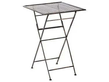 Garden Bar Table BORMIO 60 cm 60 cm Metal Black - Garden & Balcony