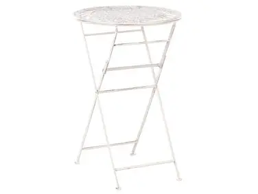 Garden Bar Table TRIESTE 60 cm 60 cm Metal Light Beige - Garden & Balcony