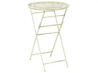 Garden Bar Table BIVIO 60 cm 60 cm Metal Light Green - Garden & Balcony