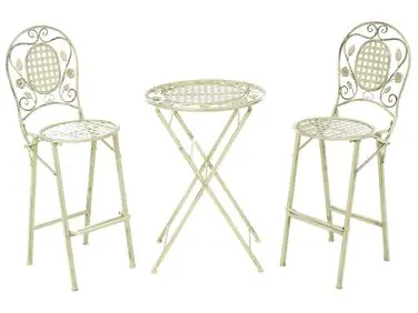 Garden Bar Set Folding BIVIO Metal Light Green - Garden & Balcony