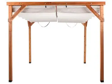 Cenador VILLAROSA Madera de abeto 320 cm 380 cm Marrón/Beige - Jardín y balcón