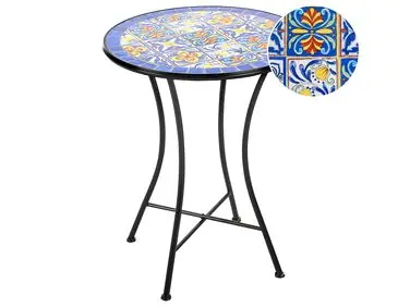 Bistro Table CORIANO 60 cm 60 cm Metal Black - Garden & Balcony