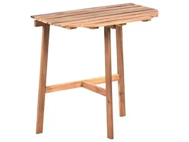 Bistro Table OSIGO 44 cm 70 cm Acacia Wood Brown - Garden & Balcony