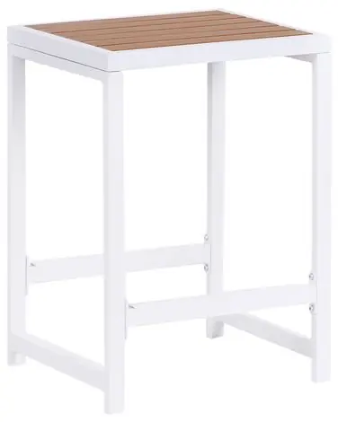 Garden Chair AVETRANA Metal Brown/ White - Garden & Balcony