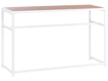 Garden Bar Table AVETRANA 150 cm 50 cm Brown/ White - Garden & Balcony