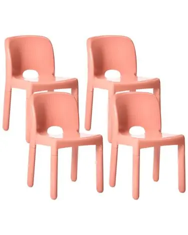 Conjunto de 4 sillas de jardín BETIM Coral - Jardín y balcón