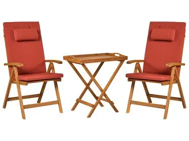 Conjunto de balcón JAVA PREMIUIM Madera de acacia Rojo - Jardín y balcón