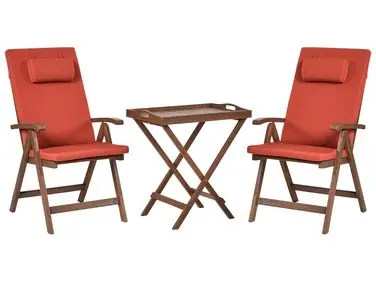 Bistro Set AMANTEA PREMIUM Acacia Wood Red - Garden & Balcony