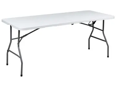Mesa de jardín para 6 personas CUGNOLI 180 cm 74 cm Blanco - Jardín y balcón