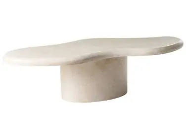 Mesa de centro CONZA 57 cm 120 cm Beige - Jardín y balcón