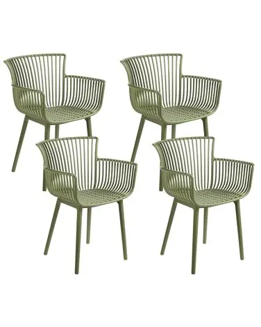Conjunto de 4 sillas de jardín PESARO Verde - Comedor
