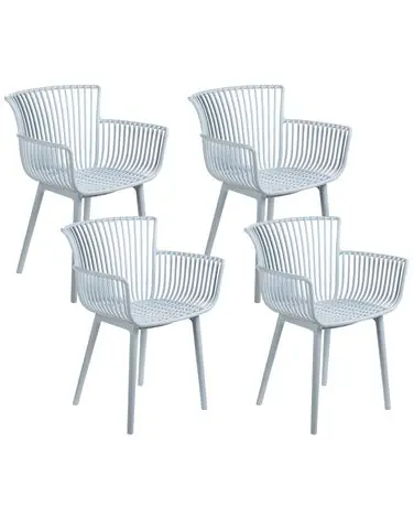Conjunto de 4 sillas de jardín PESARO Azul claro - Comedor