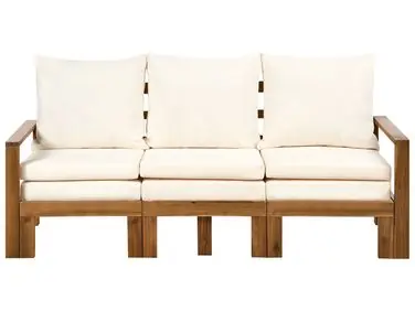 Banco de jardín con cojín ISOLELLO 190 cm ajustable Madera de acacia Marrón - Jardín y balcón