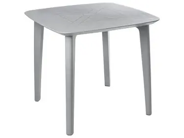 Mesa de jardín SORICO 86 cm 86 cm Gris - Jardín y balcón