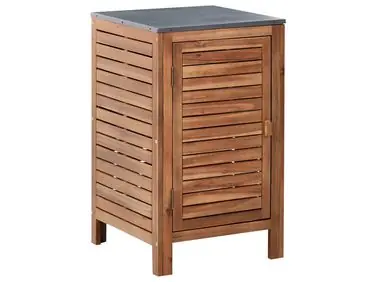 Armario de cocina exterior BRUCOLI Marrón Madera de acacia - Jardín y balcón