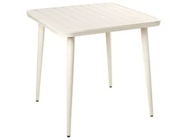 Mesa de jardín NATURNO 80 cm 80 cm Metal Beige claro - Jardín y balcón