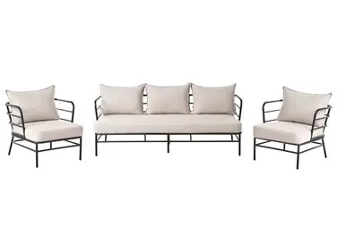 Conjunto de jardín 5 plazas PONZONE Beige claro Metal - Jardín y balcón