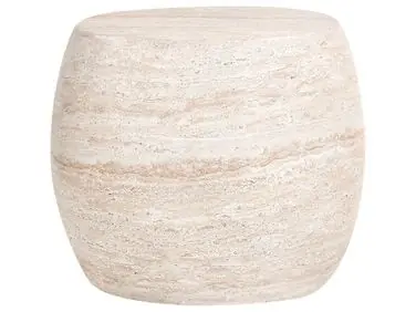Mesa auxiliar RICADI 40 cm 58 cm Efecto travertino - Jardín y balcón