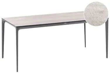 Mesa de jardín SOVARETO 180 cm 90 cm Efecto madera Gris claro - Jardín y balcón
