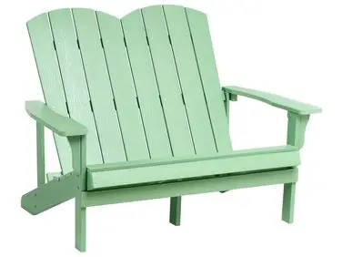 Banco de jardín ADIRONDACK 125 cm Verde claro - Jardín y balcón
