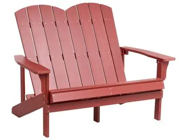 Banco de jardín ADIRONDACK 125 cm Rojo - Jardín y balcón