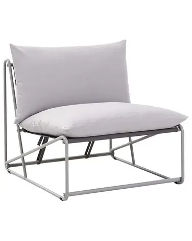 Silla de jardín con cojín PICO Metal Gris - Jardín y balcón