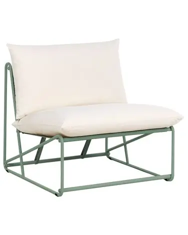 Silla de jardín con cojín PICO Metal Verde - Jardín y balcón