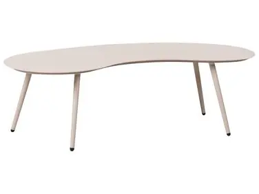 Garden Coffee Table PARORI 65 cm 130 cm Metal Beige - Garden & Balcony